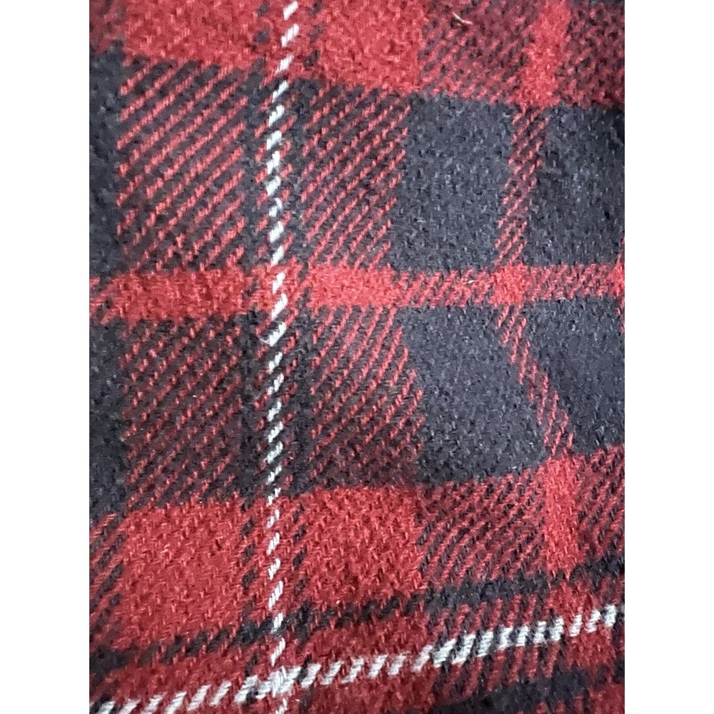 Orvis Mens Flannel Plaid Button Down Shirt, Long Sleeve, Red Navy - Picture 10 of 10